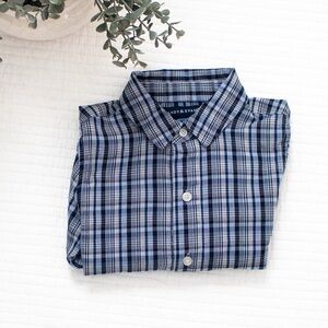 Andy & Evan Boys Plaid Long Sleeve Button Down Dress Shirt Size 3T Blue White